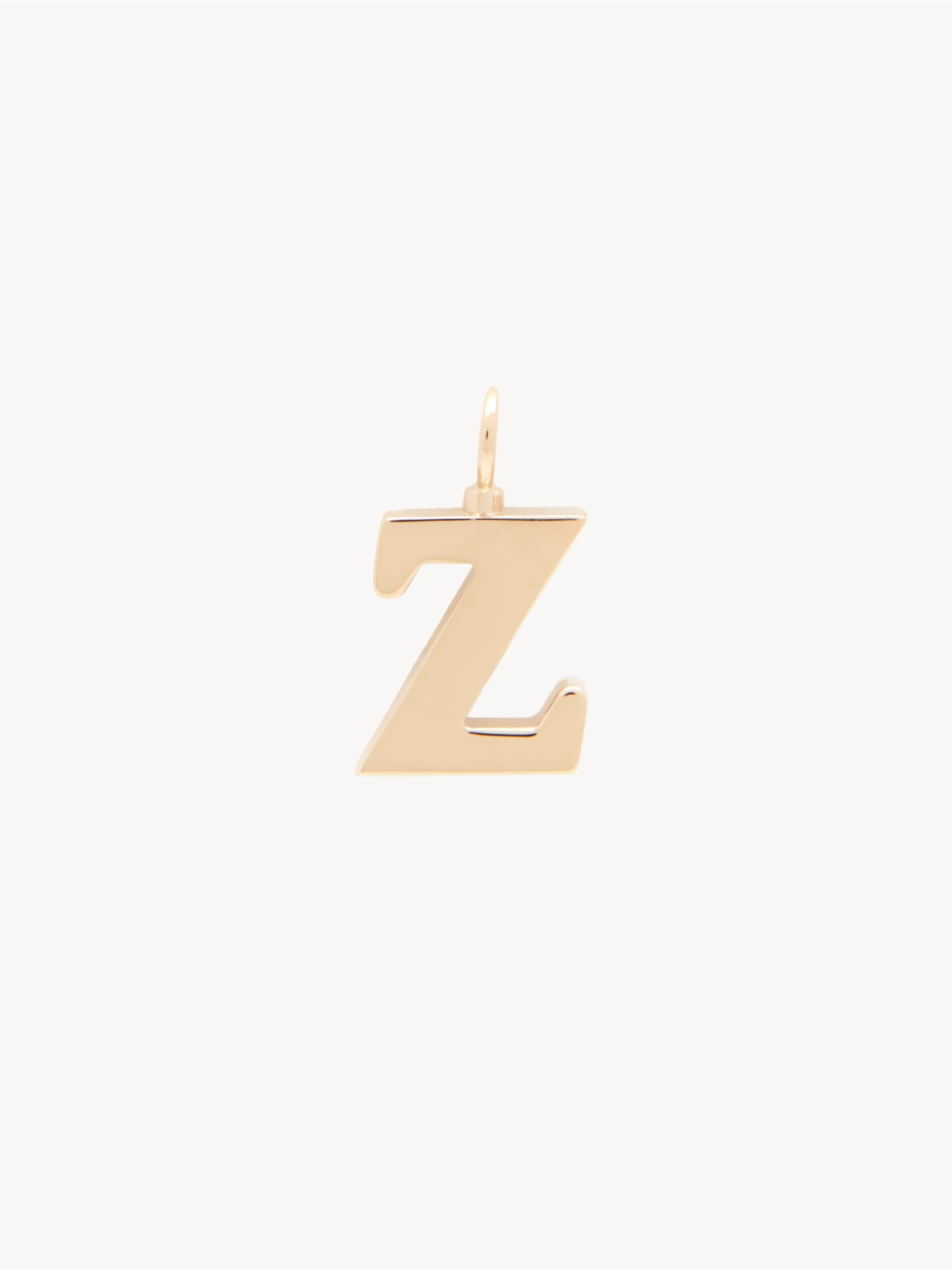 Alphabet letter Z charm in brass - 2