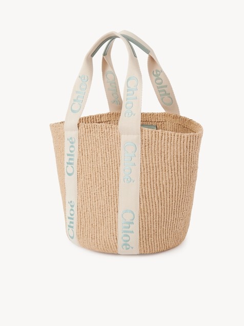 Large Woody basket in natural fibers
