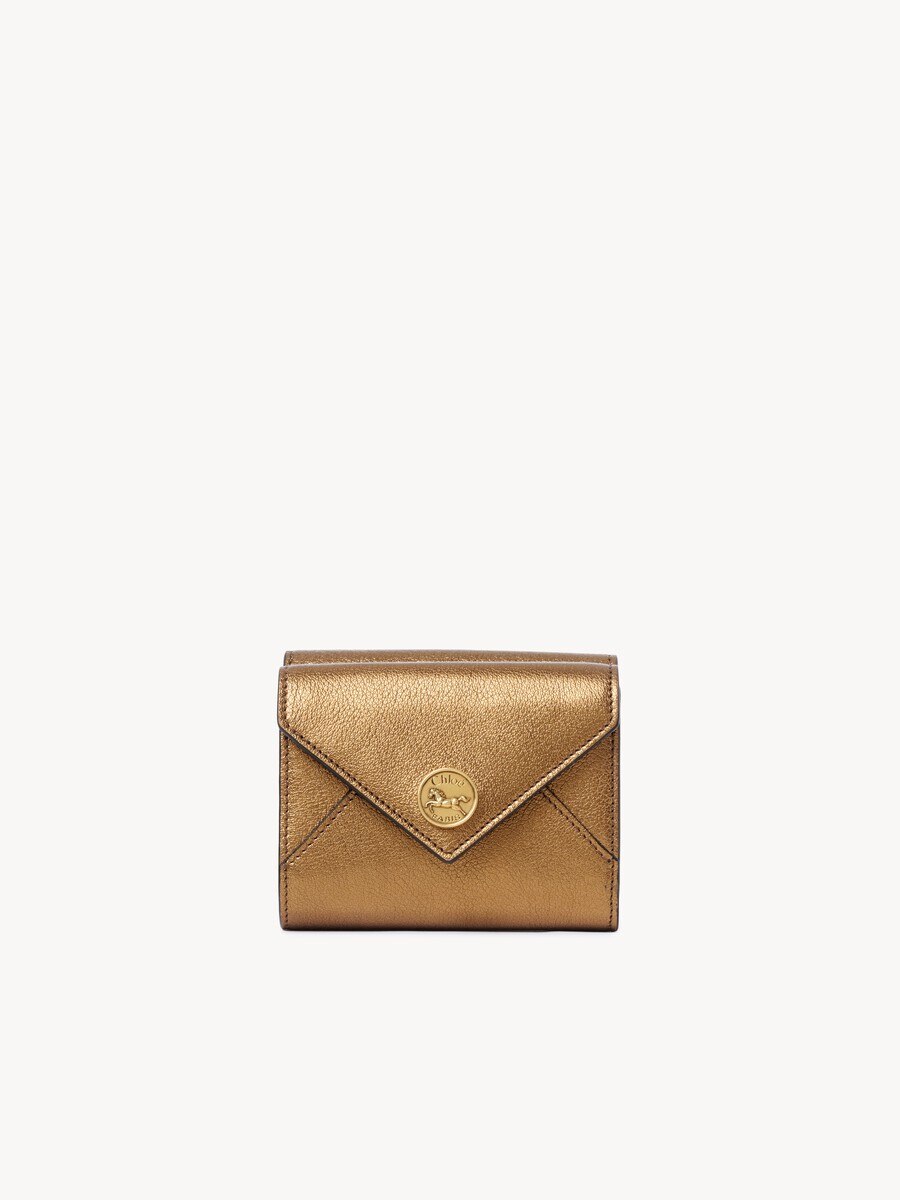 Small Envelope tri-fold in metallized leather - 2