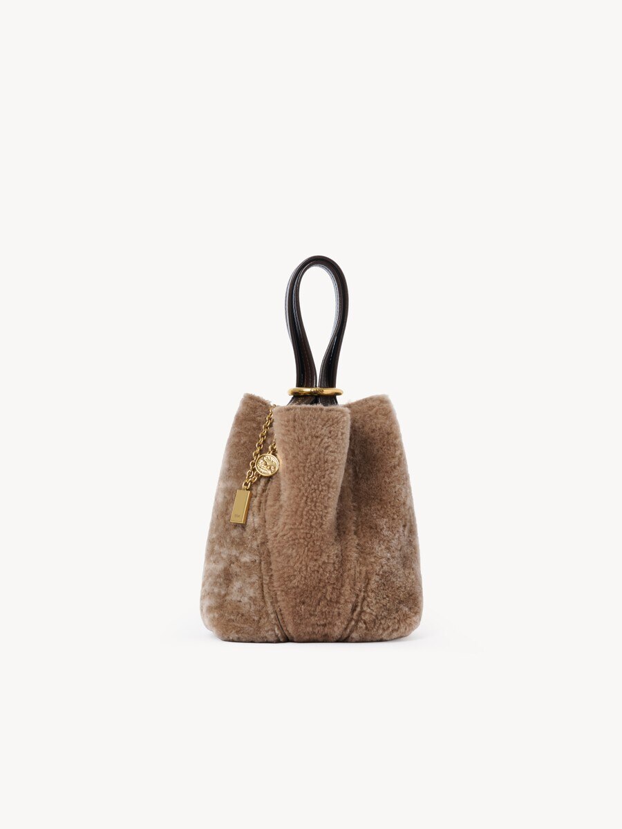 Petit sac cabas Chlo&eacute; Spin en shearling  - 2