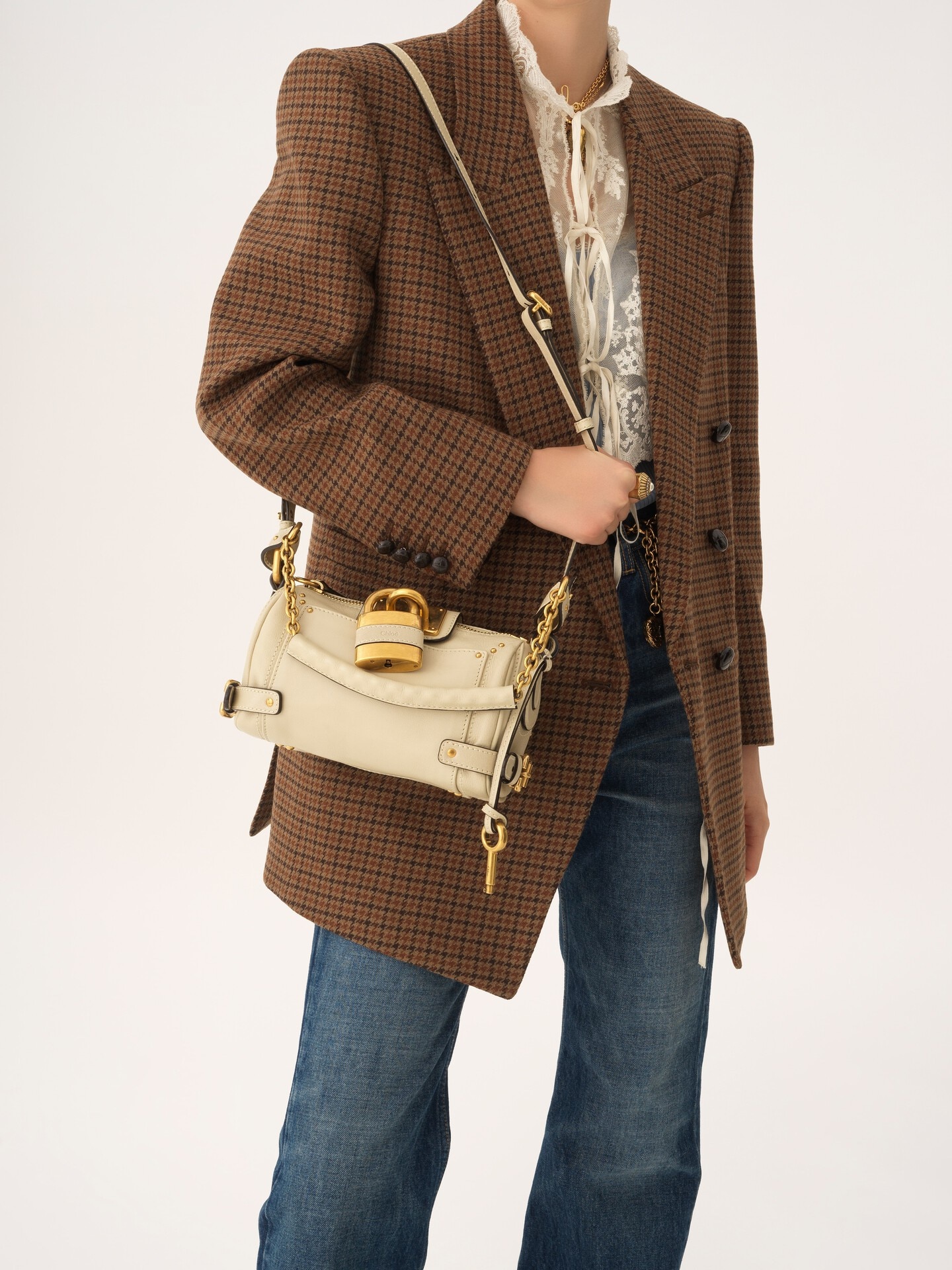 Petit sac cha&icirc;ne Paddington en cuir grain&eacute; - 3