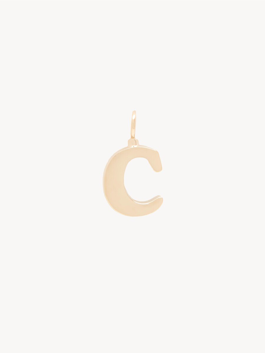Charm alfabeto lettera C in ottone - 2