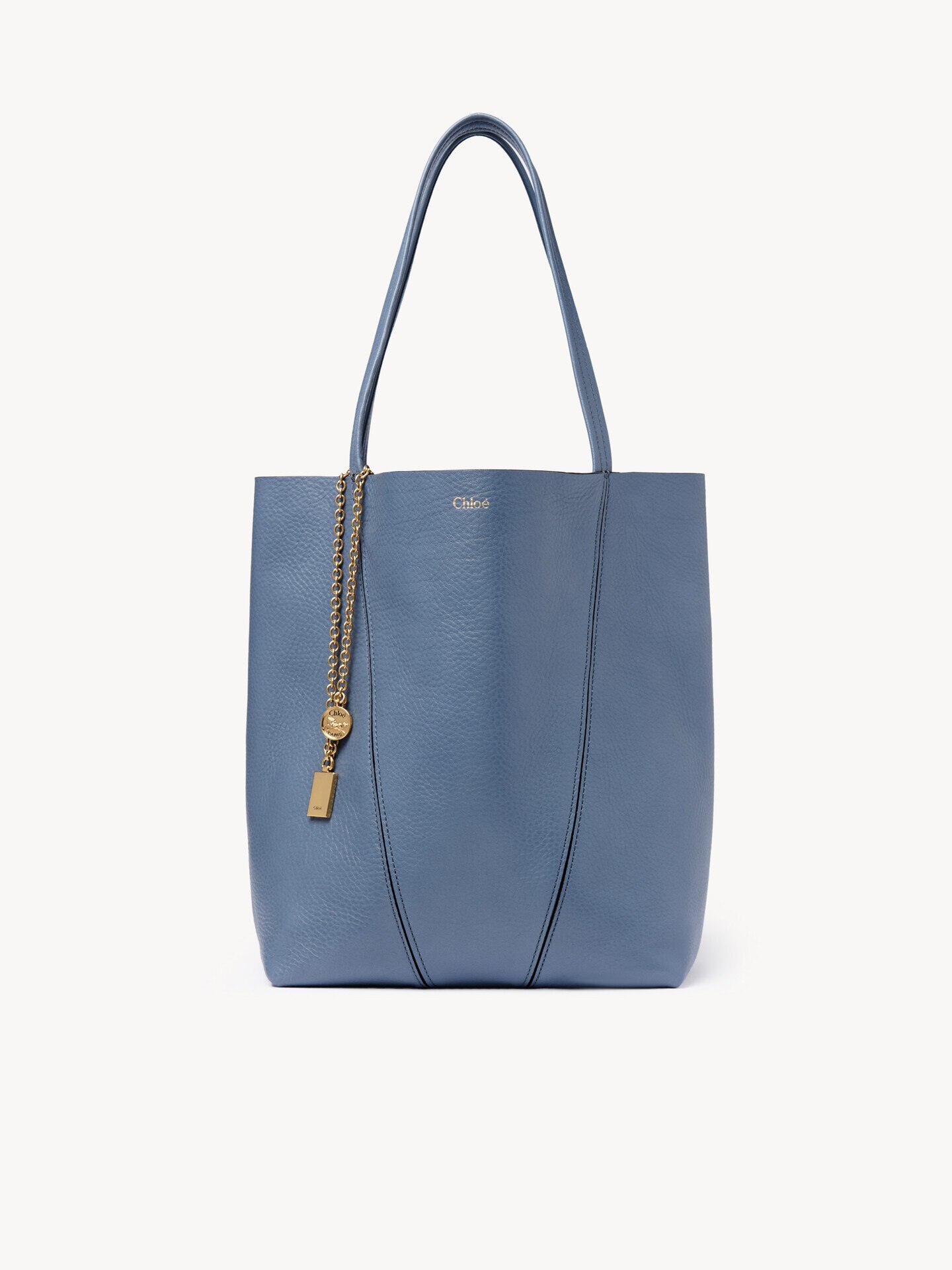 Chlo&eacute; Spin tote bag in grained leather - 1.0