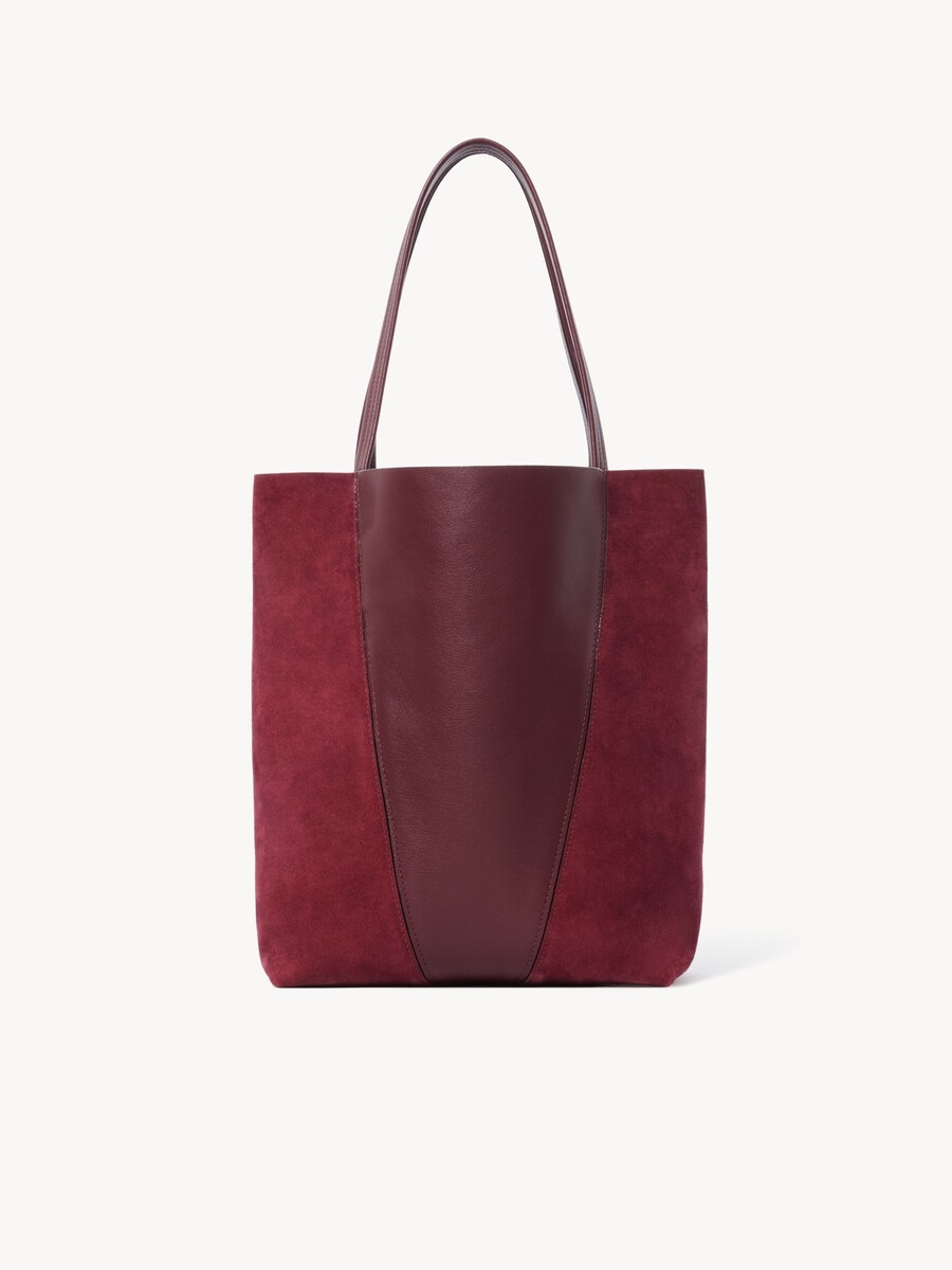 Chlo&eacute; Spin tote bag in suede & soft leather - 5