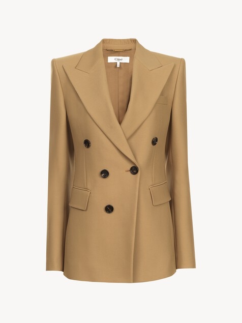 Tailored jacket in wool grain de poudre