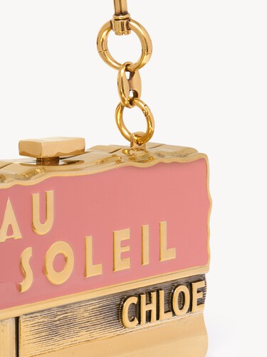Chlo&eacute; Soleil minaudi&egrave;re with chain in brass & enamel - 7