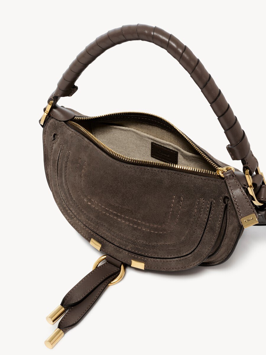 Mini Marcie shoulder bag in suede leather - 6