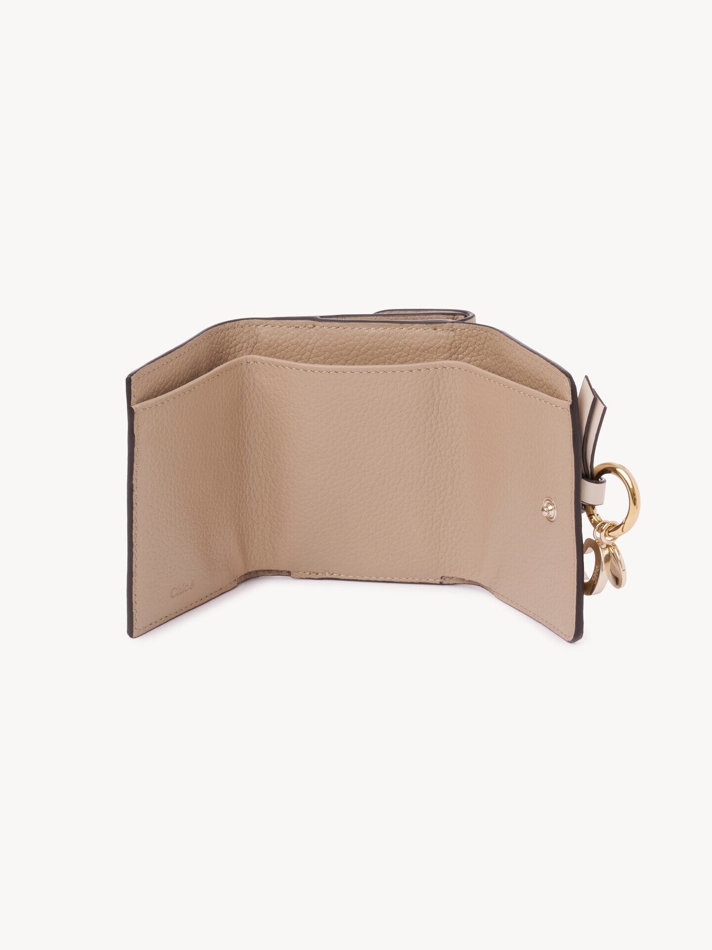 Mini Alphabet tri-fold in grained leather  - 4.0