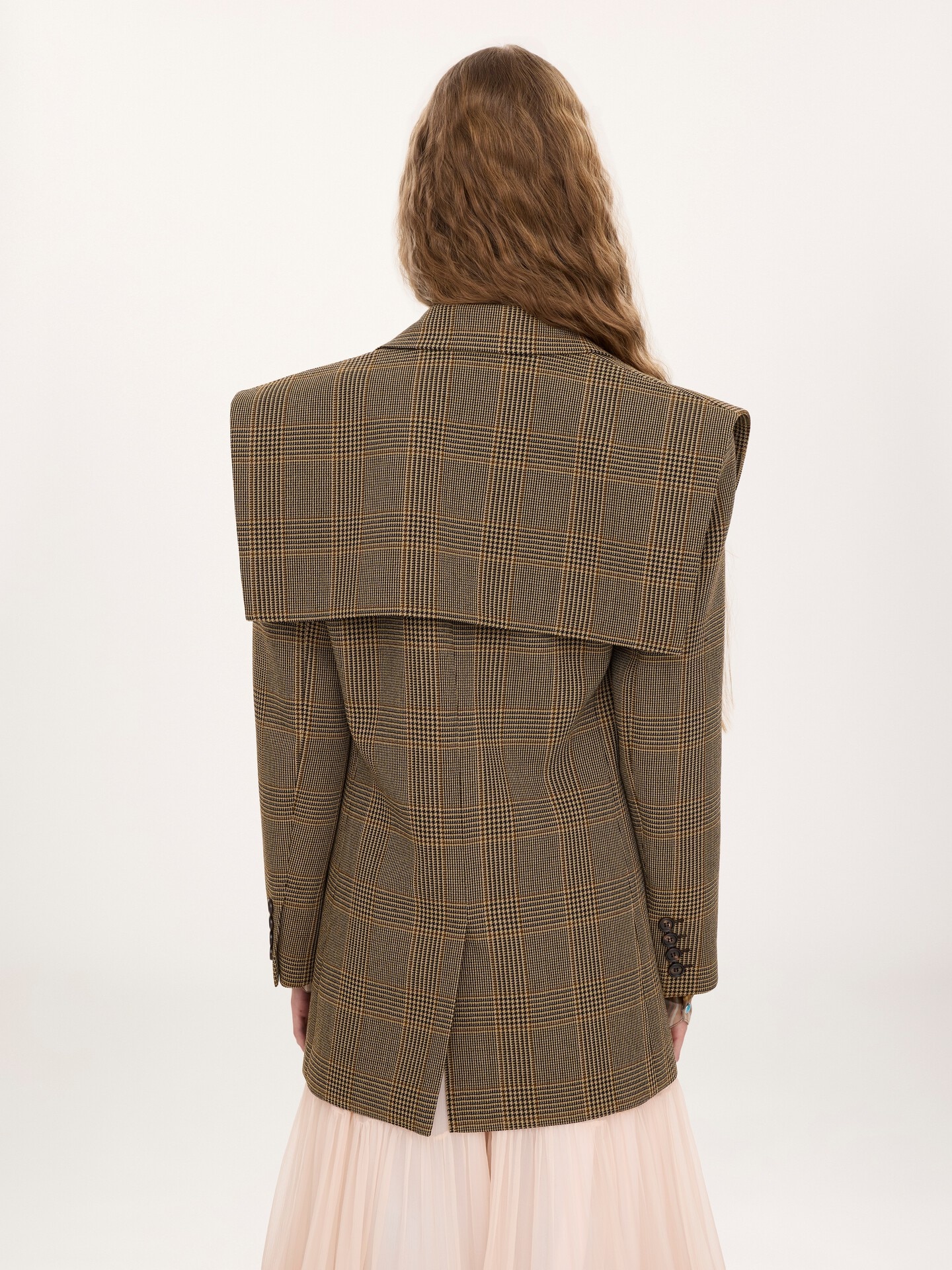 Single-breasted tailored jacket in Prince of Wales wool - 5.0