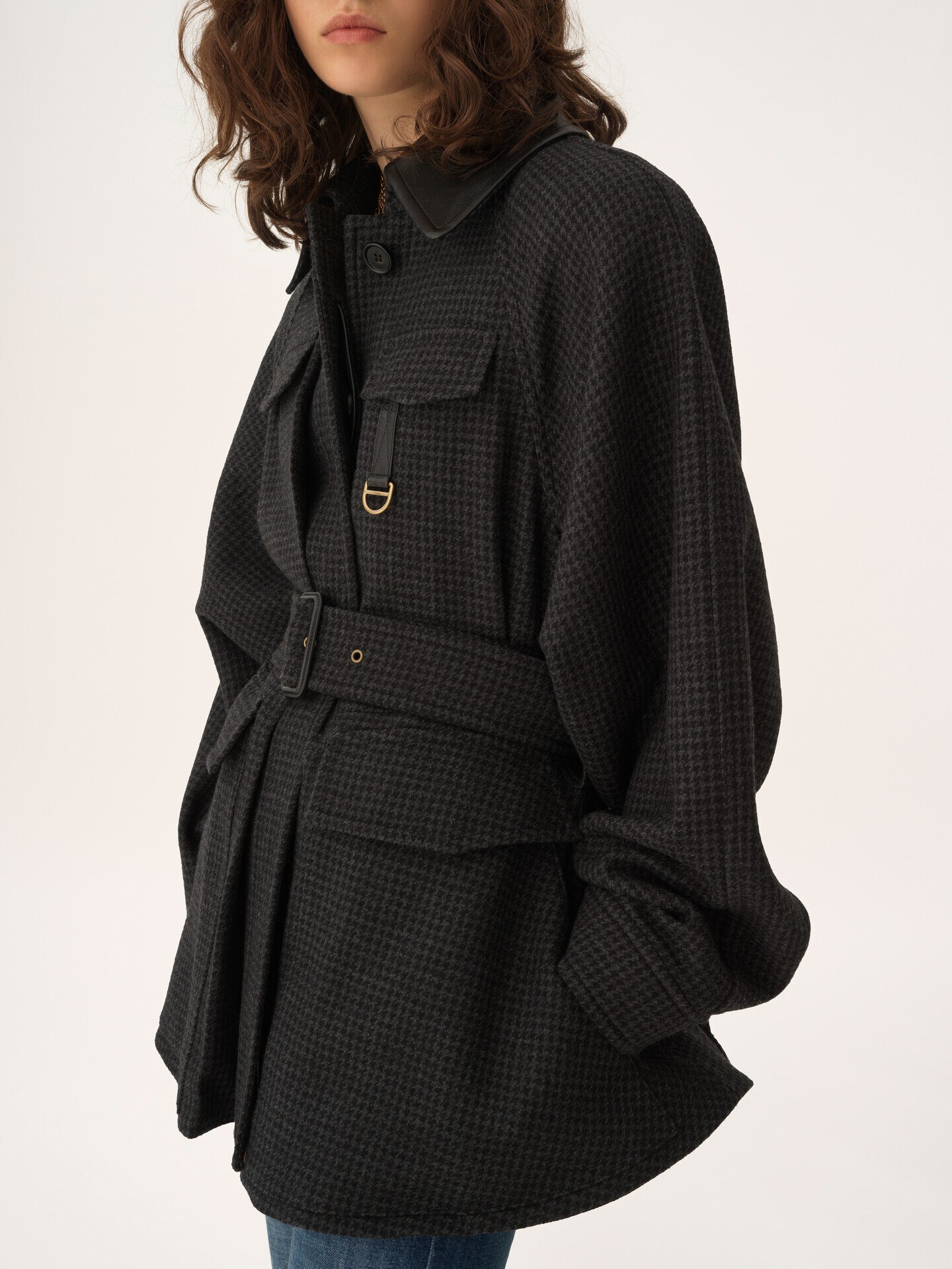 Utilitarian jacket in houndstooth wool - 6