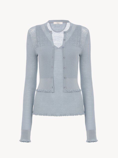 Twin set in a superfine wool knit