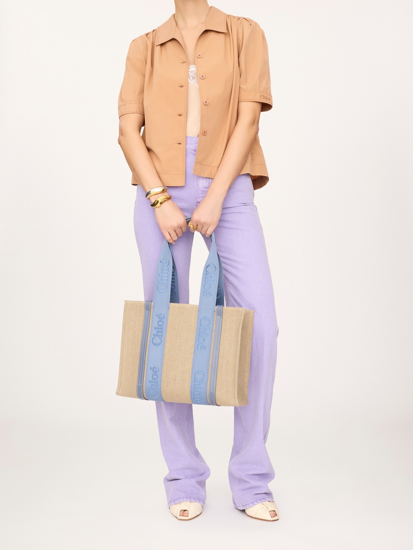 Sac cabas Woody en toile de lin - 8