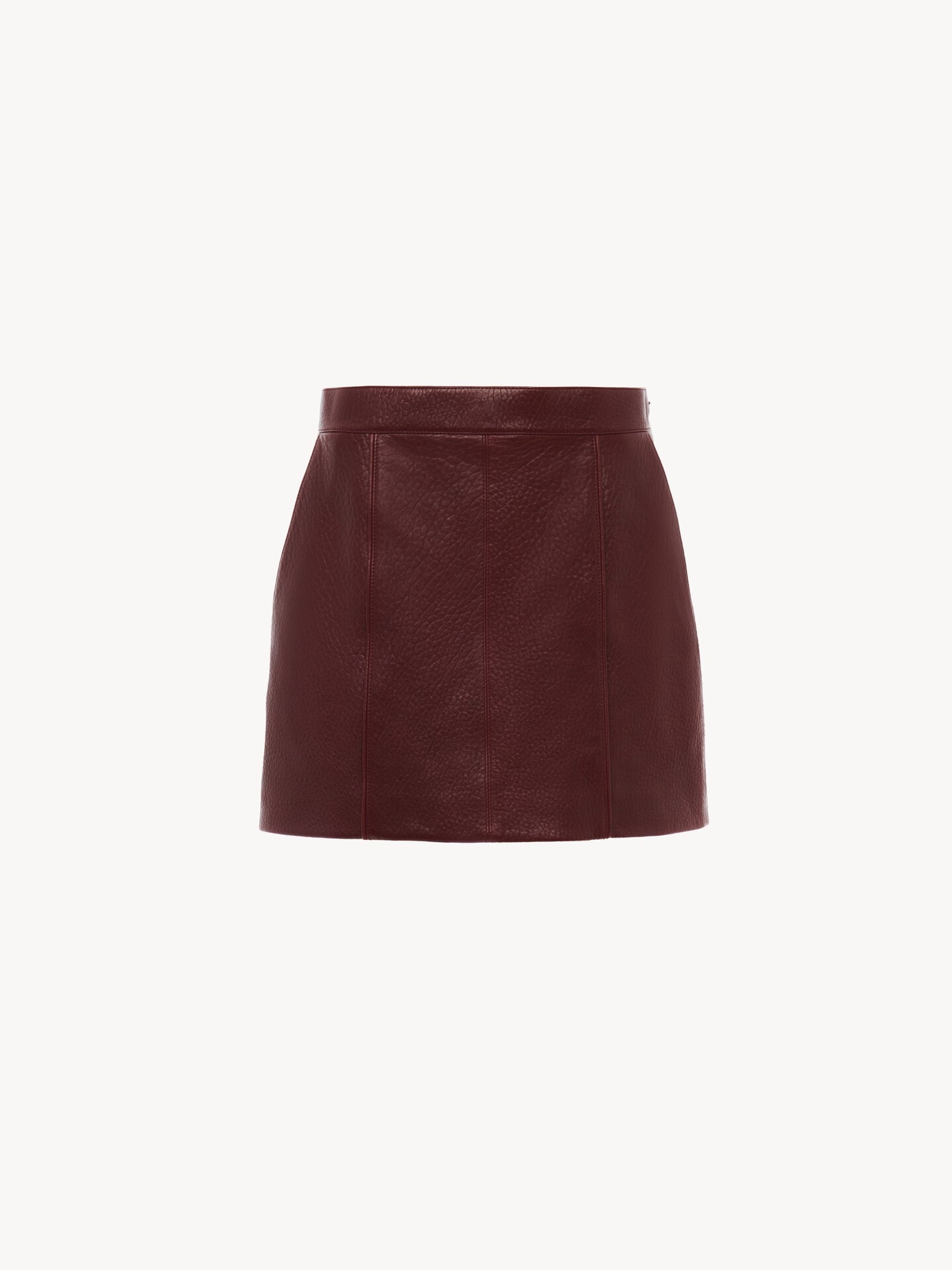 Straight mini skirt in leather - 2