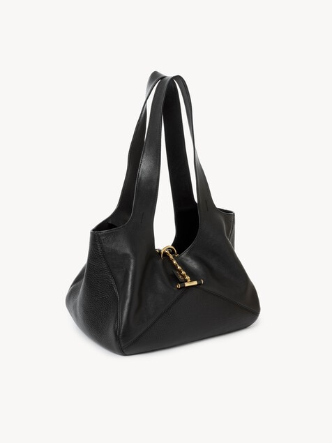 Sac cabas east-west Chlo&eacute; Balloon en cuir grain&eacute;