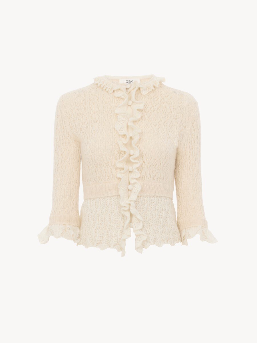 Cropped-R&uuml;schenpullover aus Alpakawoll-Seiden-Strick - 2