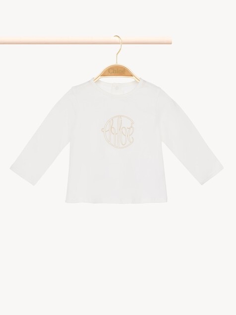 Top &agrave; manches longues et logo b&eacute;b&eacute;