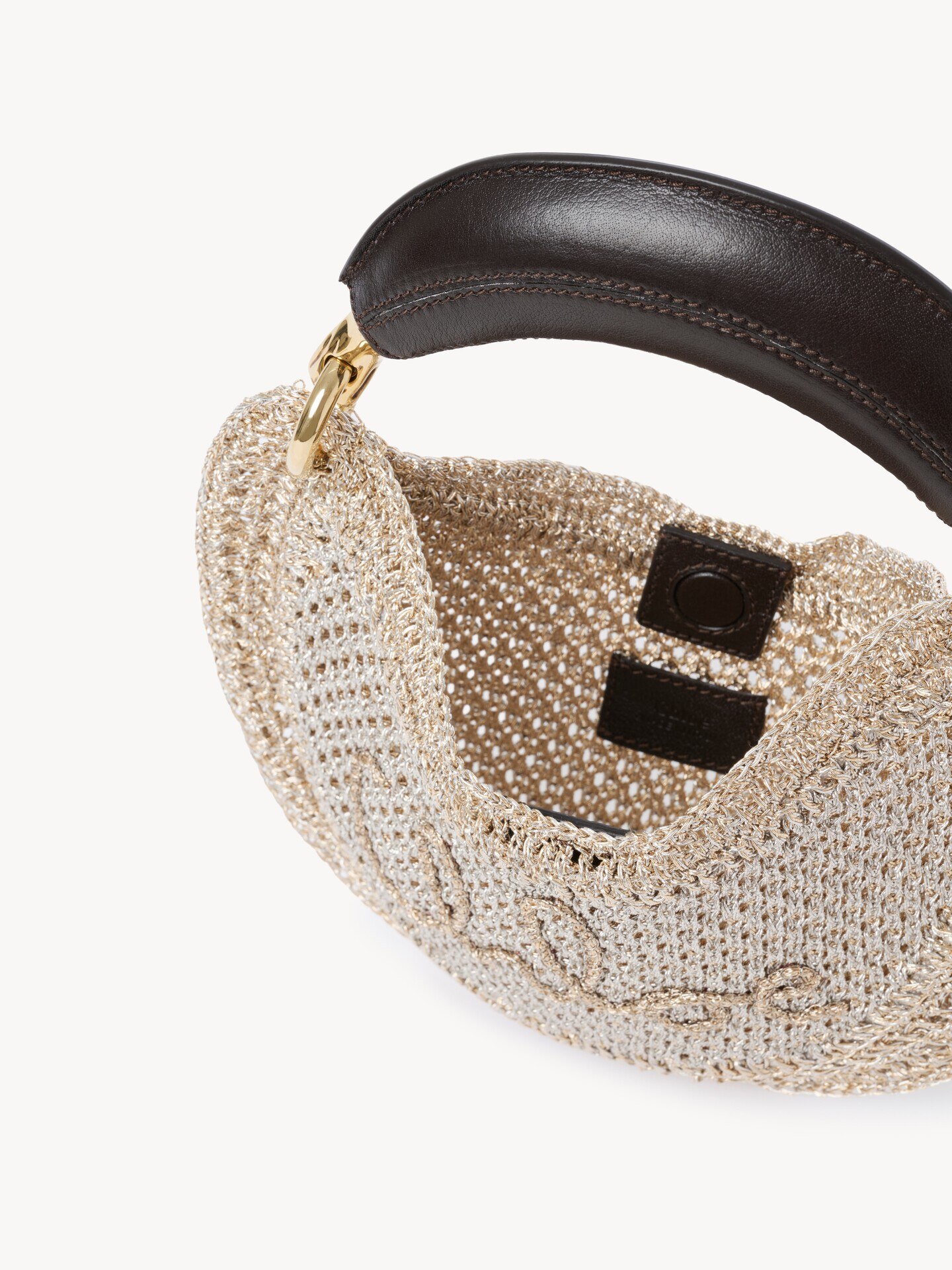 Mini Summer Banana hobo bag in glitter crochet - 6