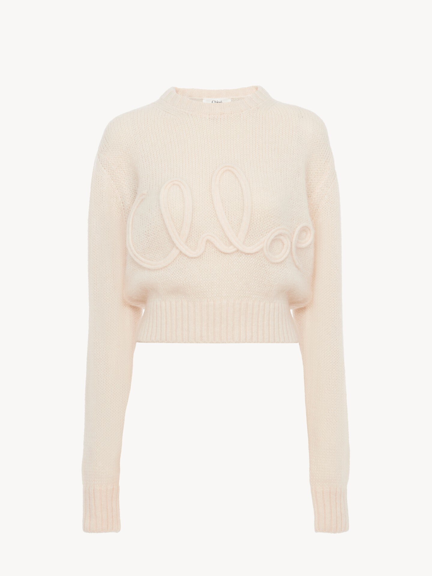 Logo jumper in alpaca wool & silk knit - 1