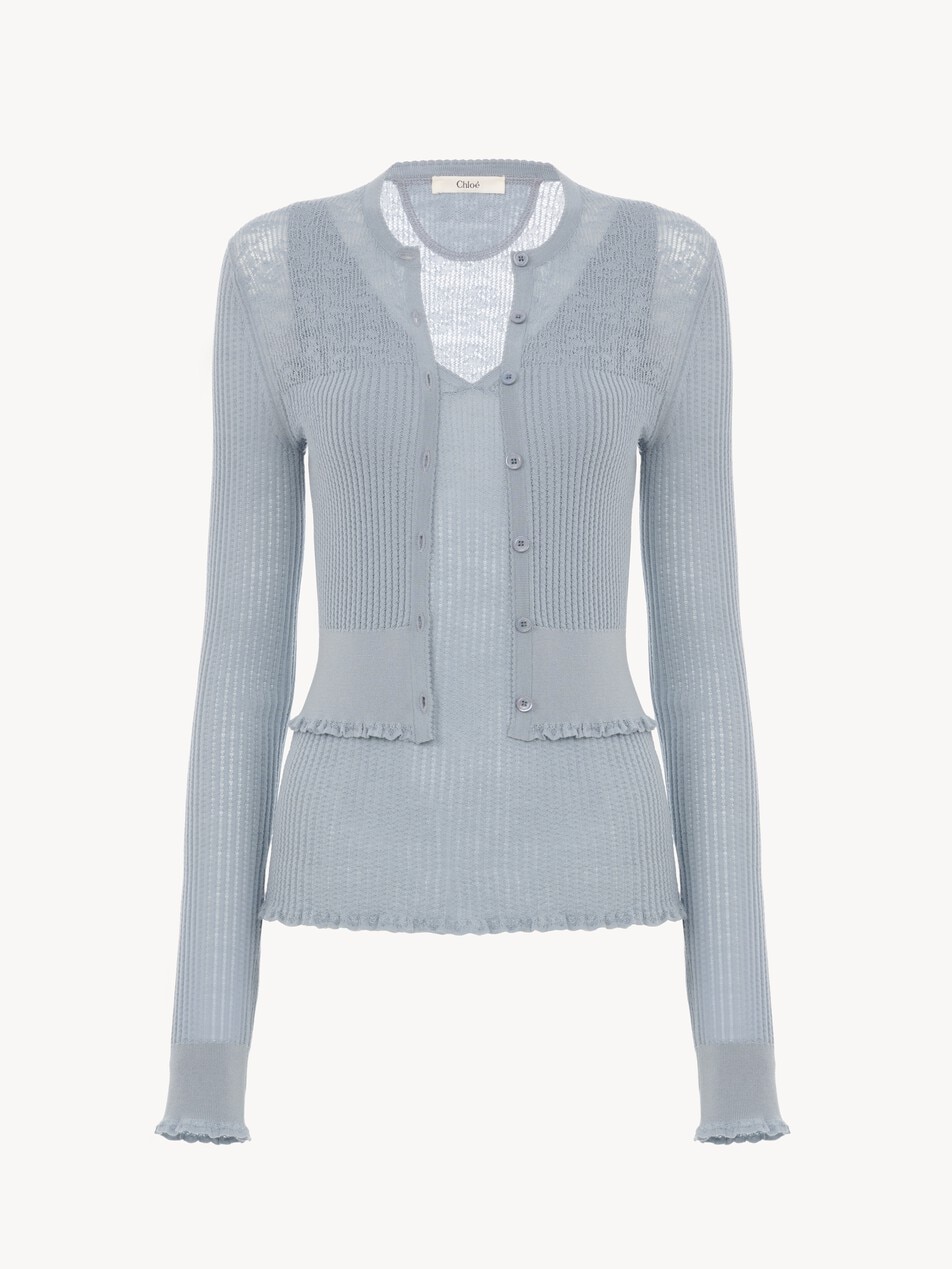 Twin set in maglia di lana superfine