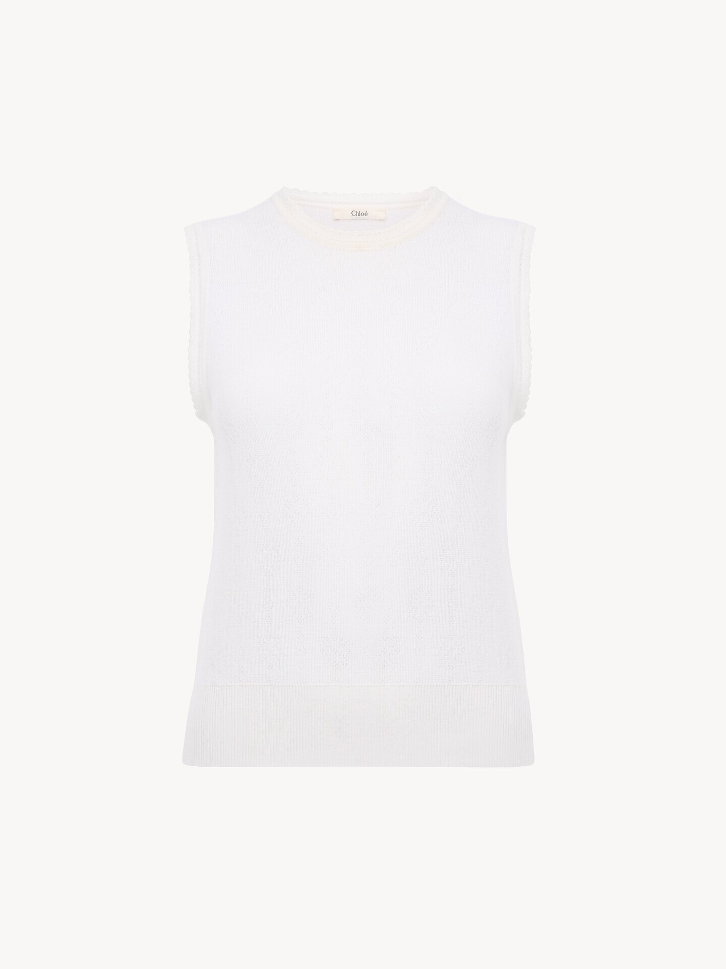 Sleeveless jumper in a wool knit - 2