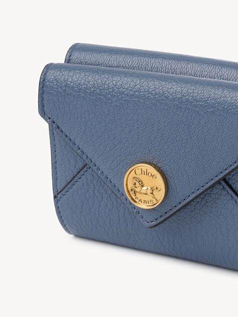 Small Envelope tri-fold in grained leather