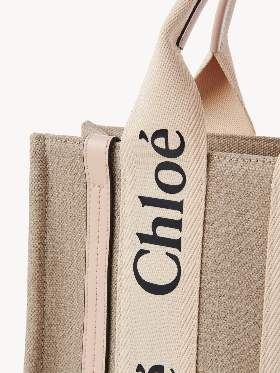 Bolso tote peque&ntilde;o Woody de lino - 7