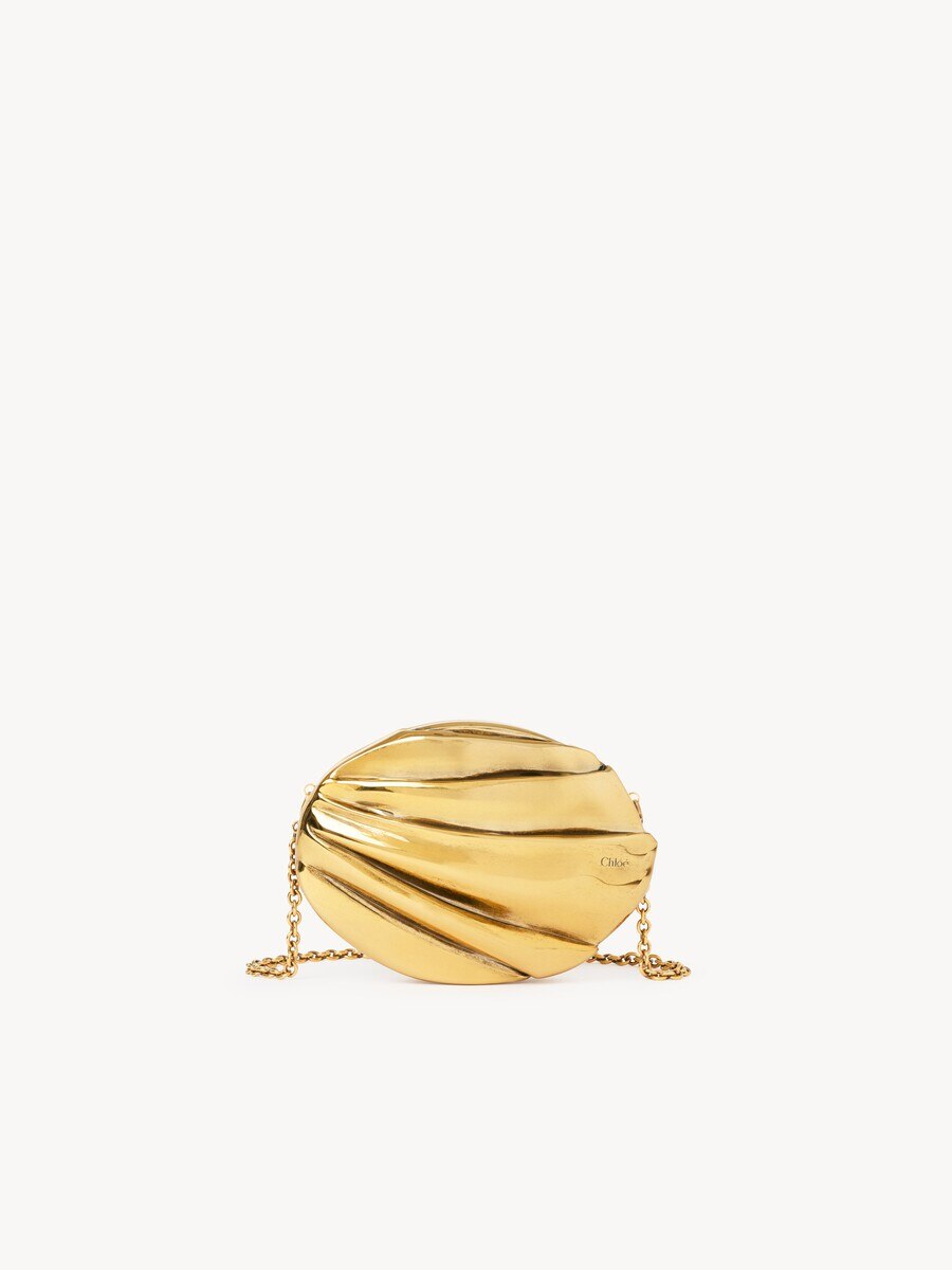 Minaudi&egrave;re cha&icirc;ne Chlo&eacute; Pliss&eacute; en cuivre et laiton - 2