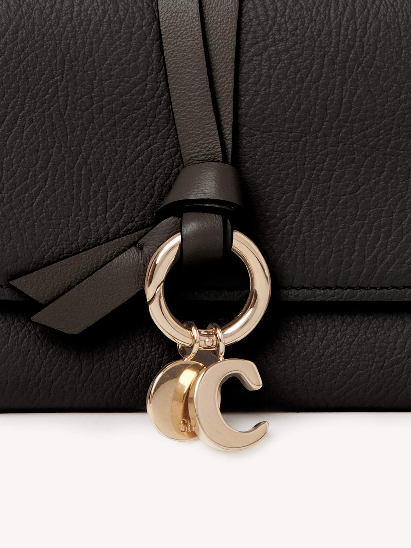 Small Alphabet tri-fold in grained leather - 4