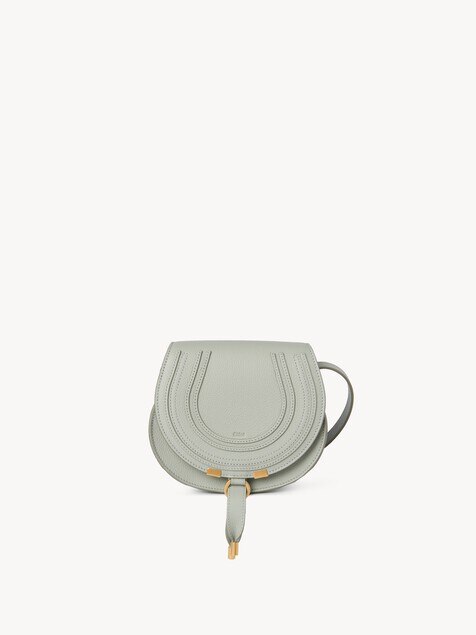 Small Marcie saddle bag in grained leather