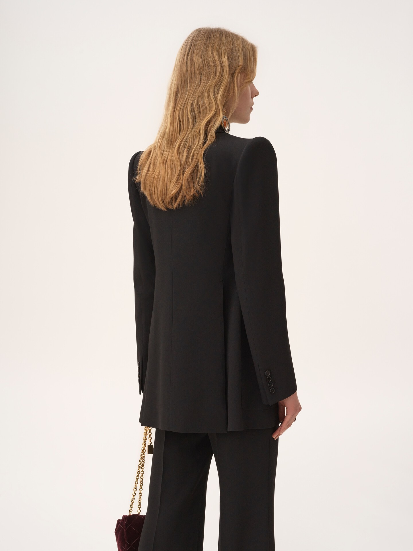 Veste blazer crois&eacute;e en cr&ecirc;pe - 6