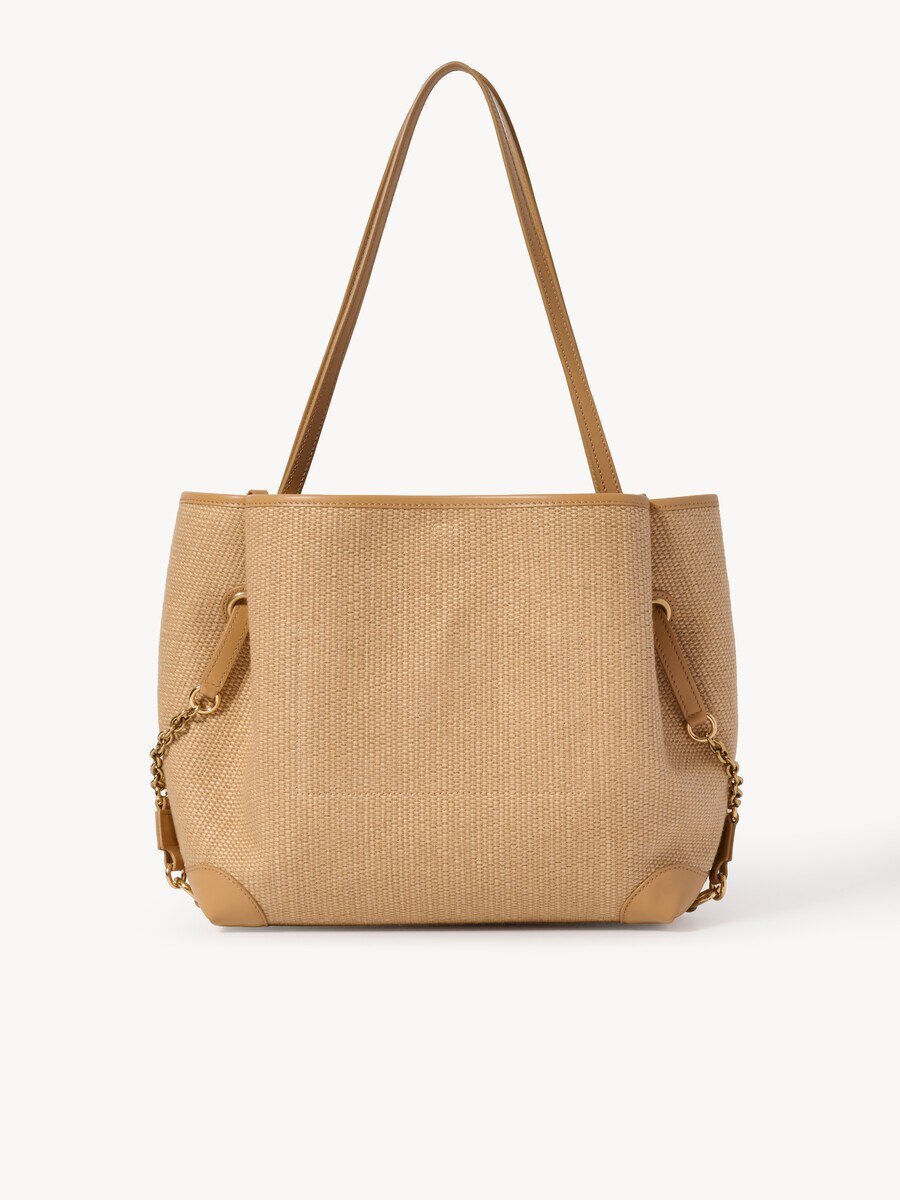Chlo&eacute; Clover double carry bag in raffia-effect fibres - 5