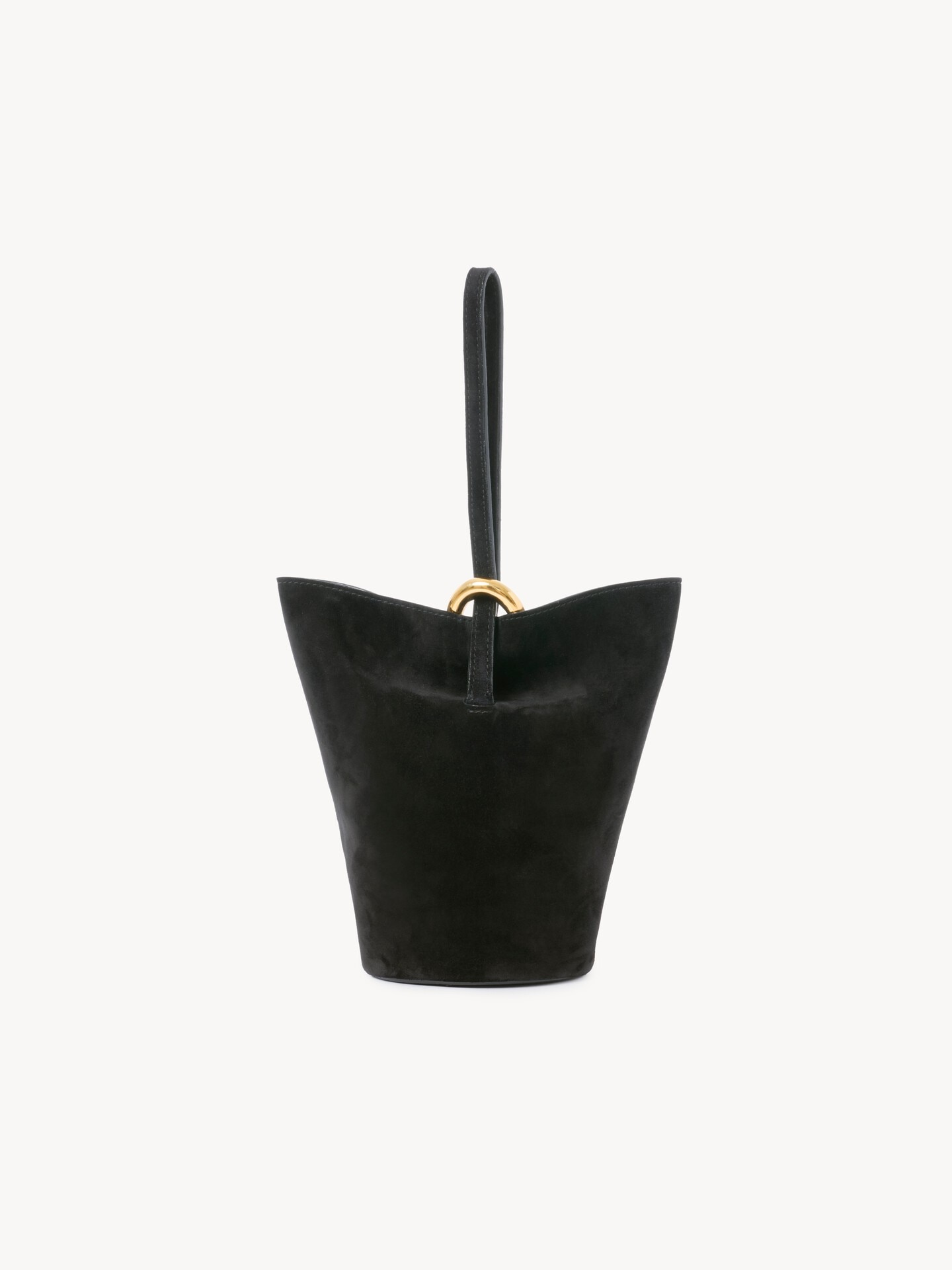 Small Eden Treasures wristlet bucket bag in suede leather - 4.0