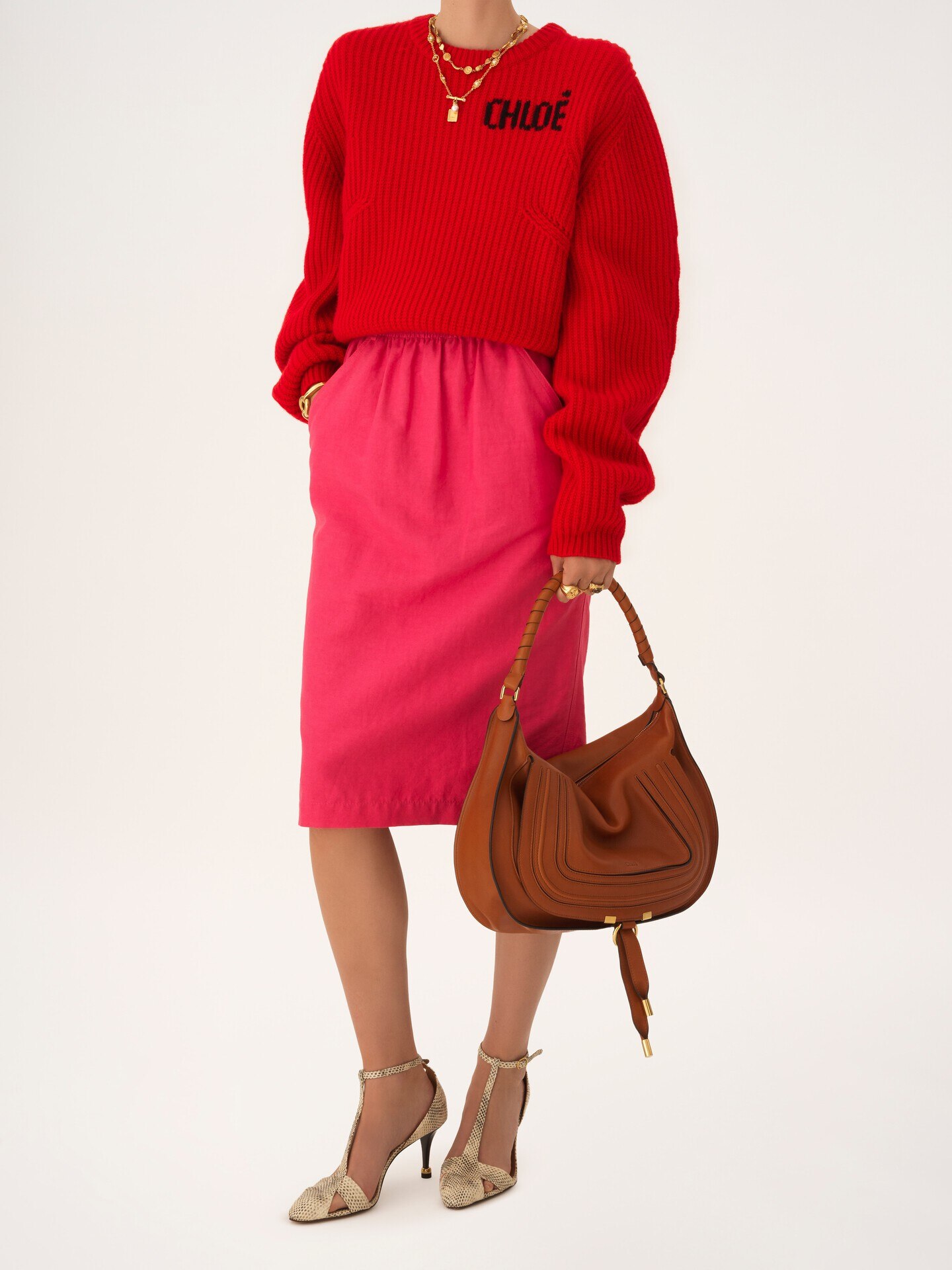 Sac port&eacute; &eacute;paule Marcie en cuir lisse - 8