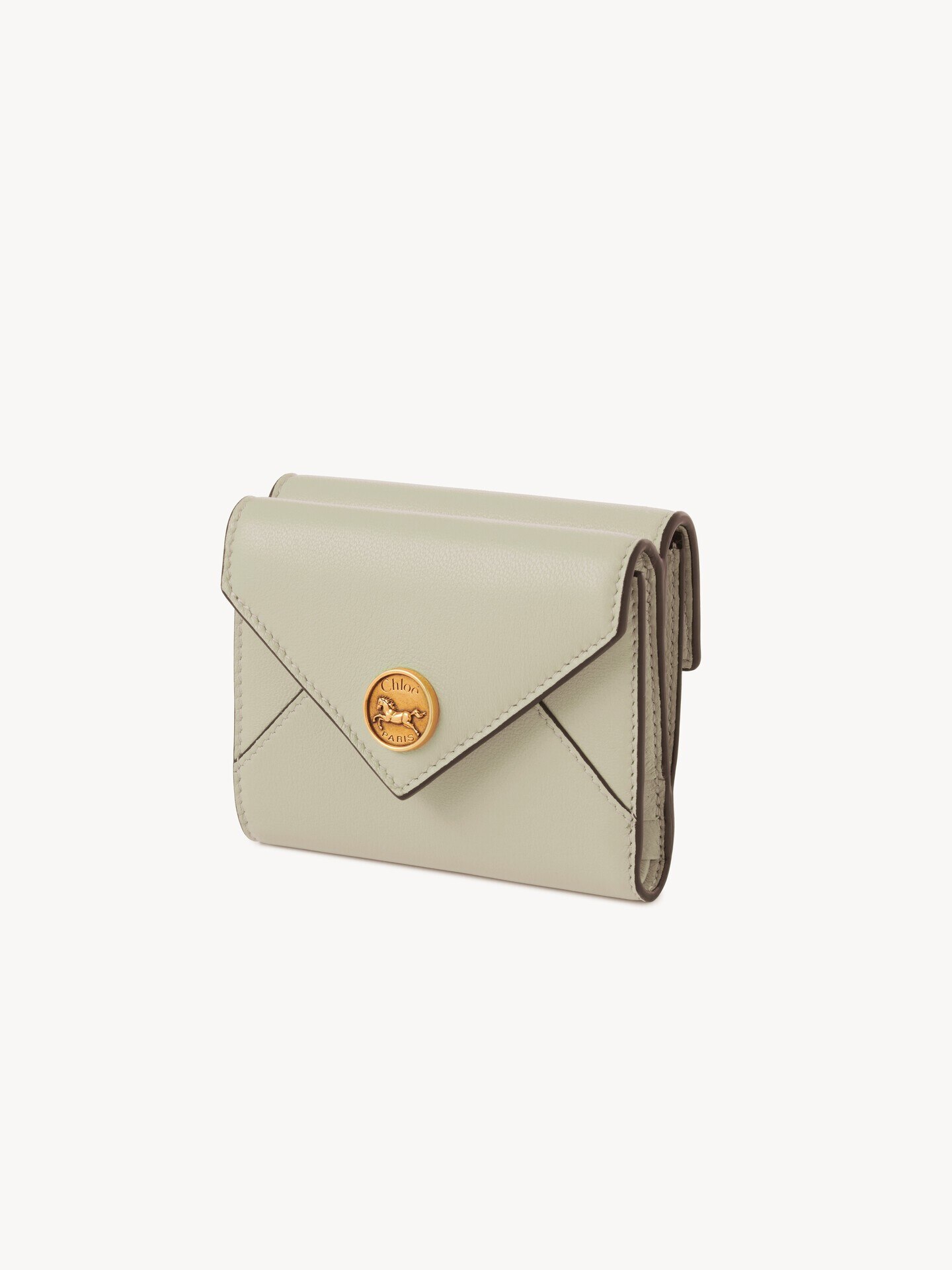 Small Envelope tri-fold in grained leather - 3