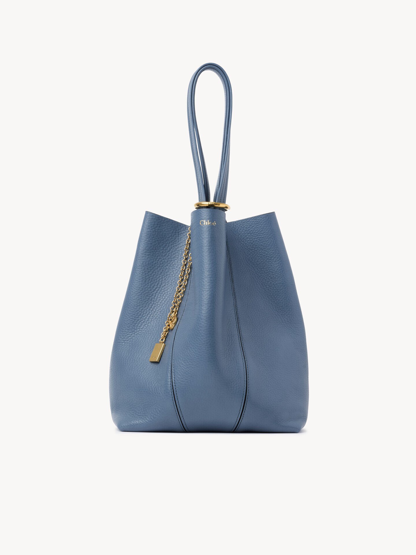 Chlo&eacute; Spin tote bag in grained leather - 2.0