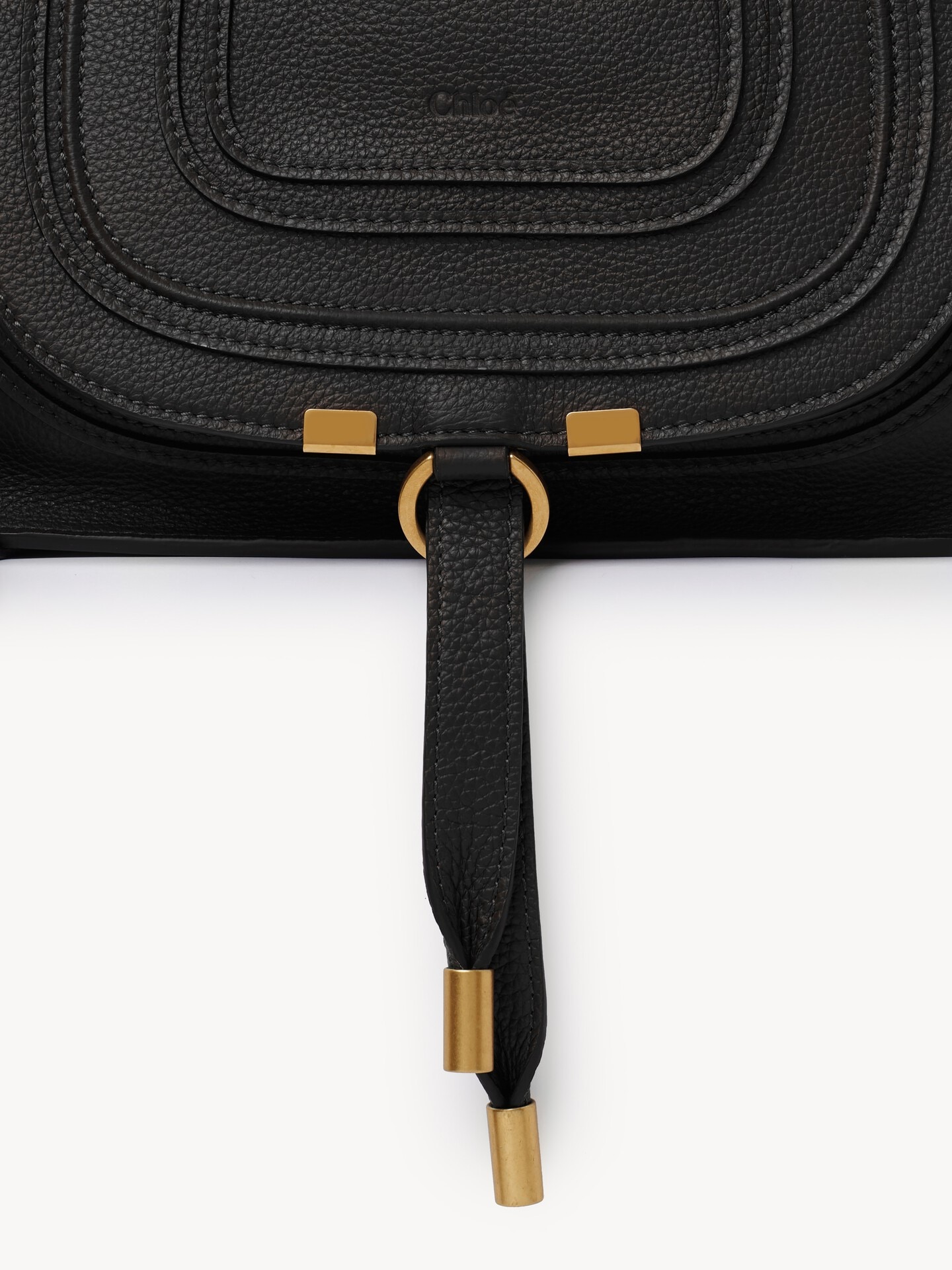 Small Marcie bag in grained leather - 7.0