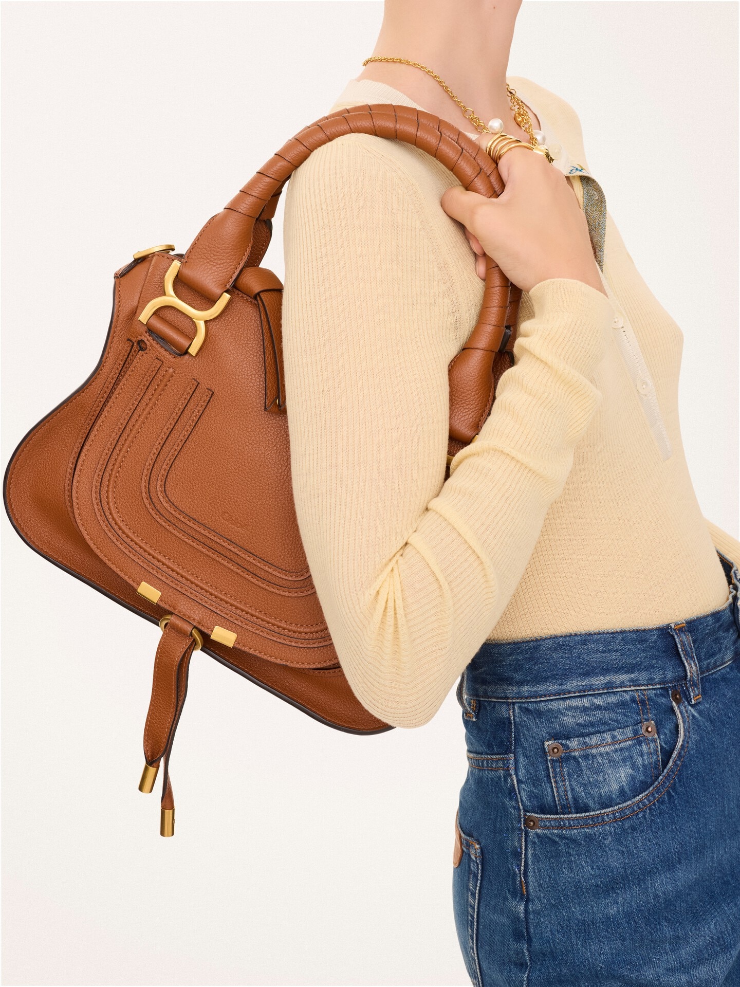Small Marcie bag in grained leather - 2.0