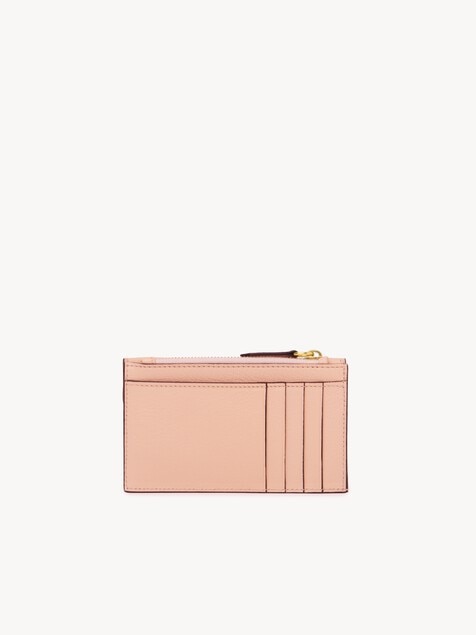 Small Envelope purse with card slots in grained leather