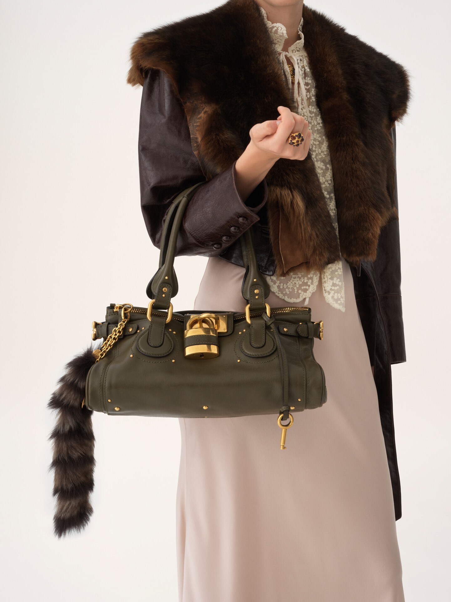 Sac Paddington en cuir grain&eacute; - 3