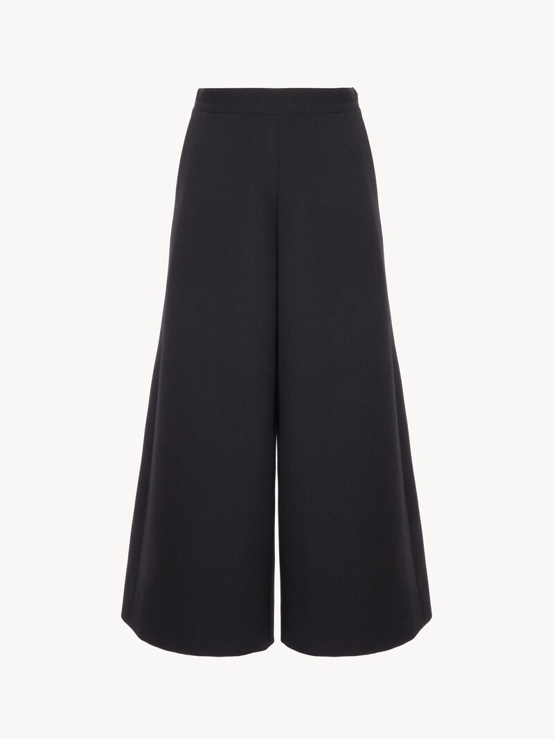 Wide-leg tailored pants in wool crêpe by Chloé