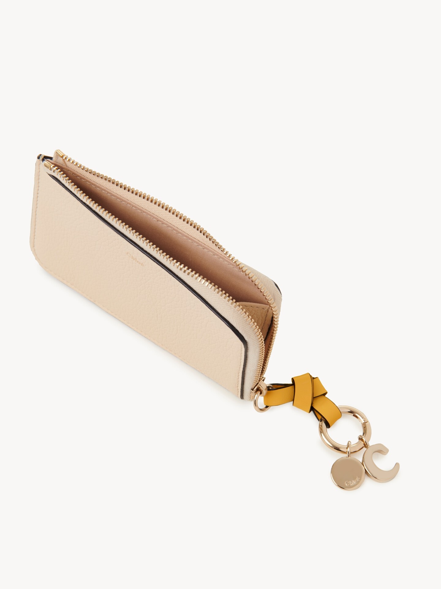 Alphabet wallet in grained leather - 5
