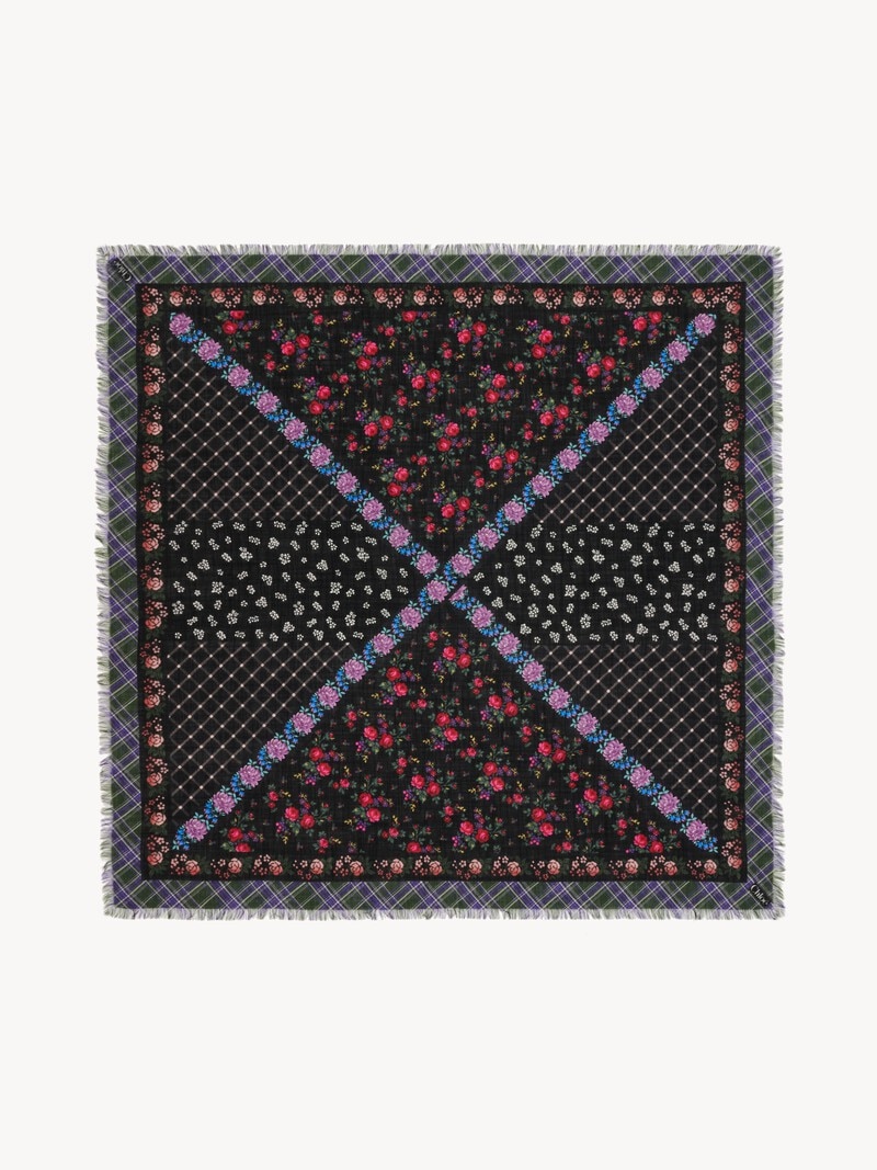 The Chloé Folk square scarf in wool by Chloé