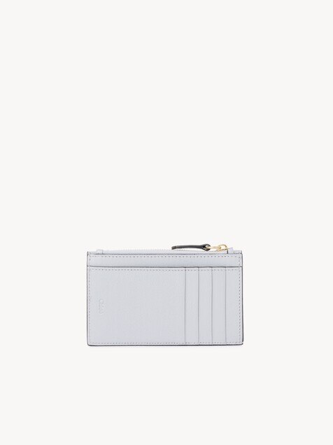 Small Envelope purse with card slots in grained leather