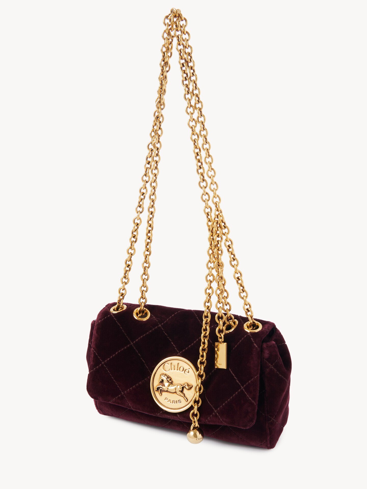 Small Chlo&eacute; Heritage shoulder bag in velvet - 4