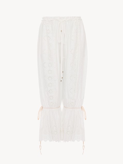 Fluid drawstring trousers in soft cotton