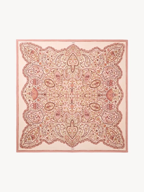 The Chloé Paisley square scarf in silk twill
