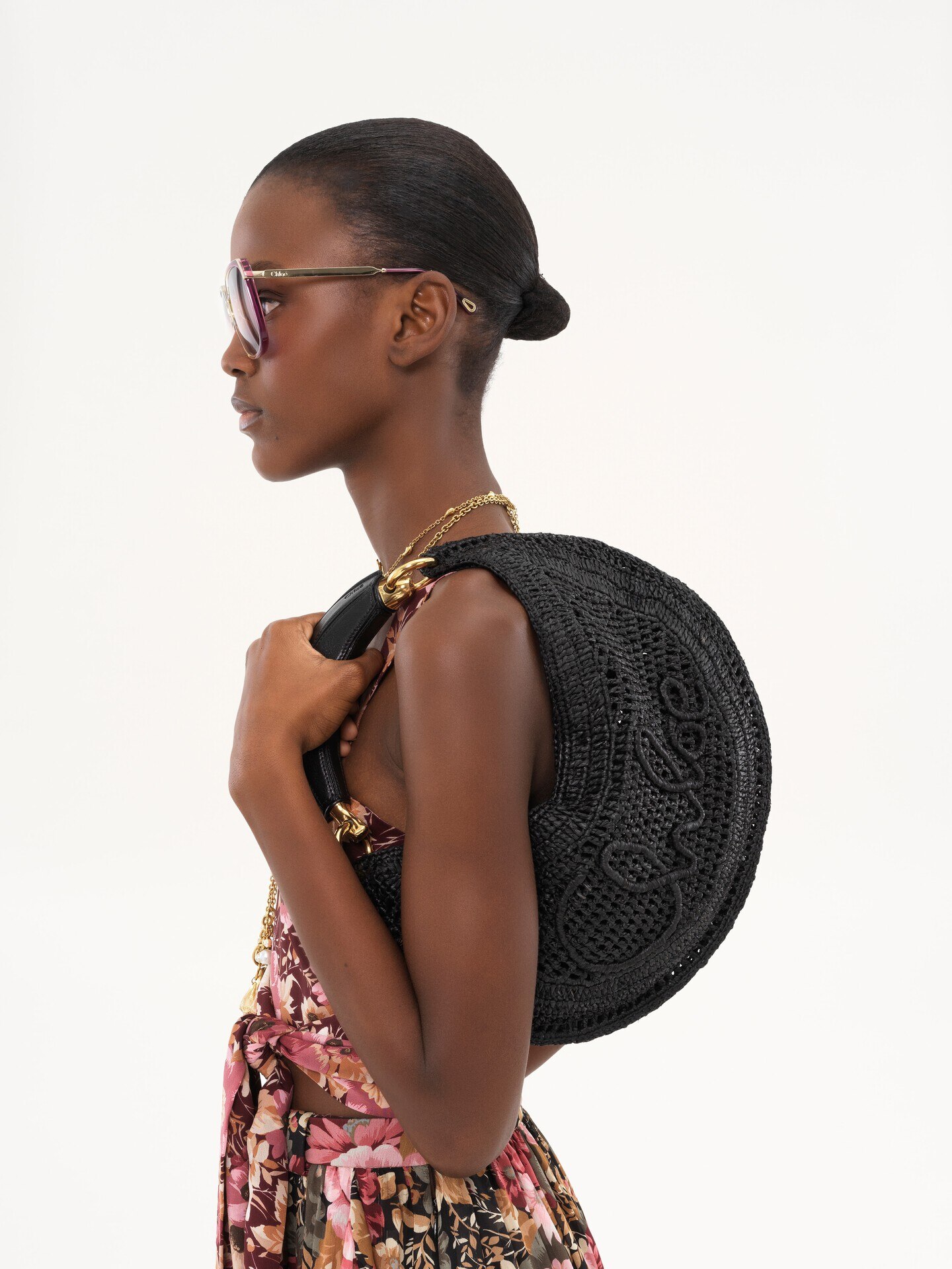 Sac hobo Summer Banana en raphia - 3