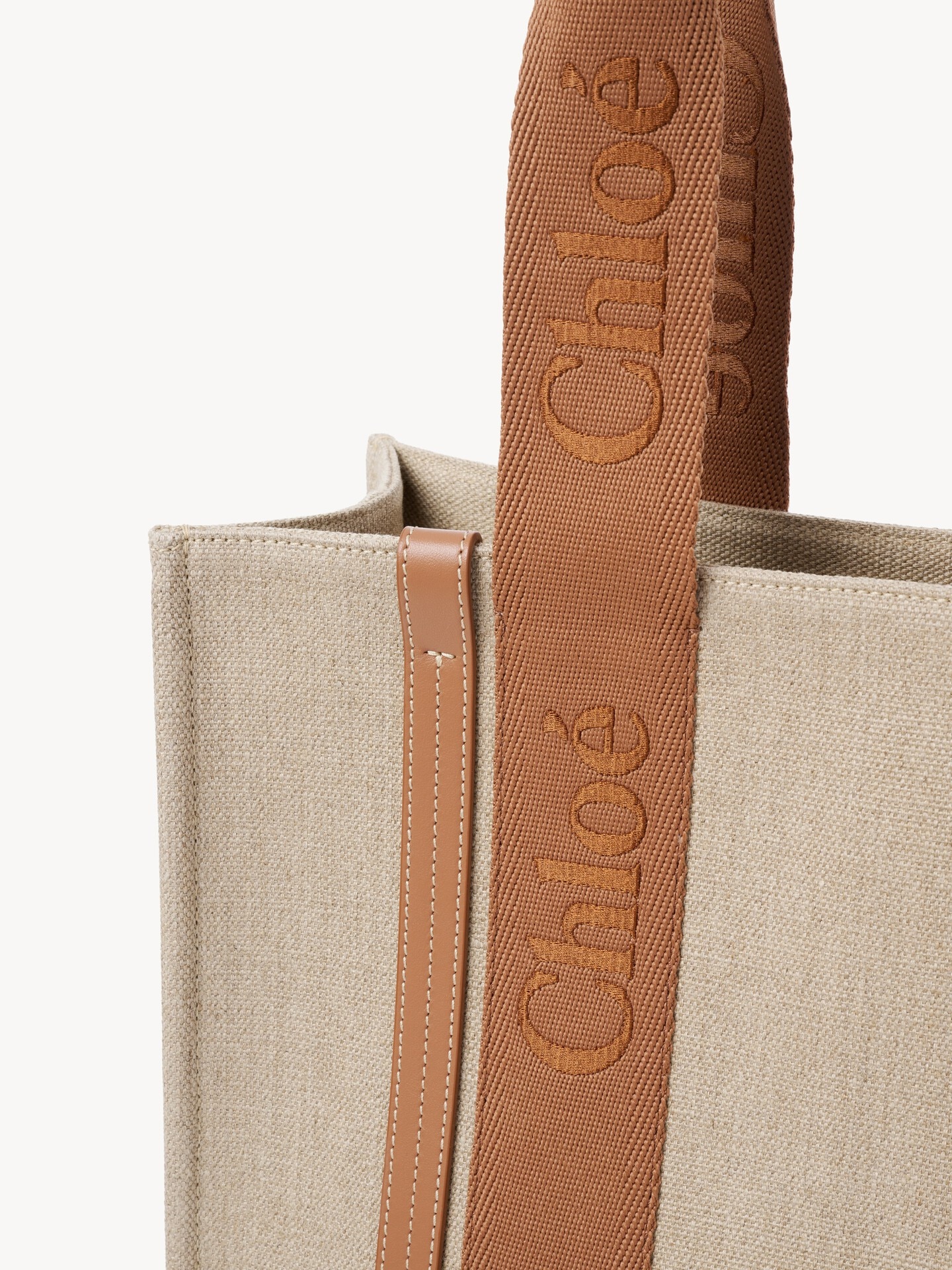 Woody tote bag in linen - 7