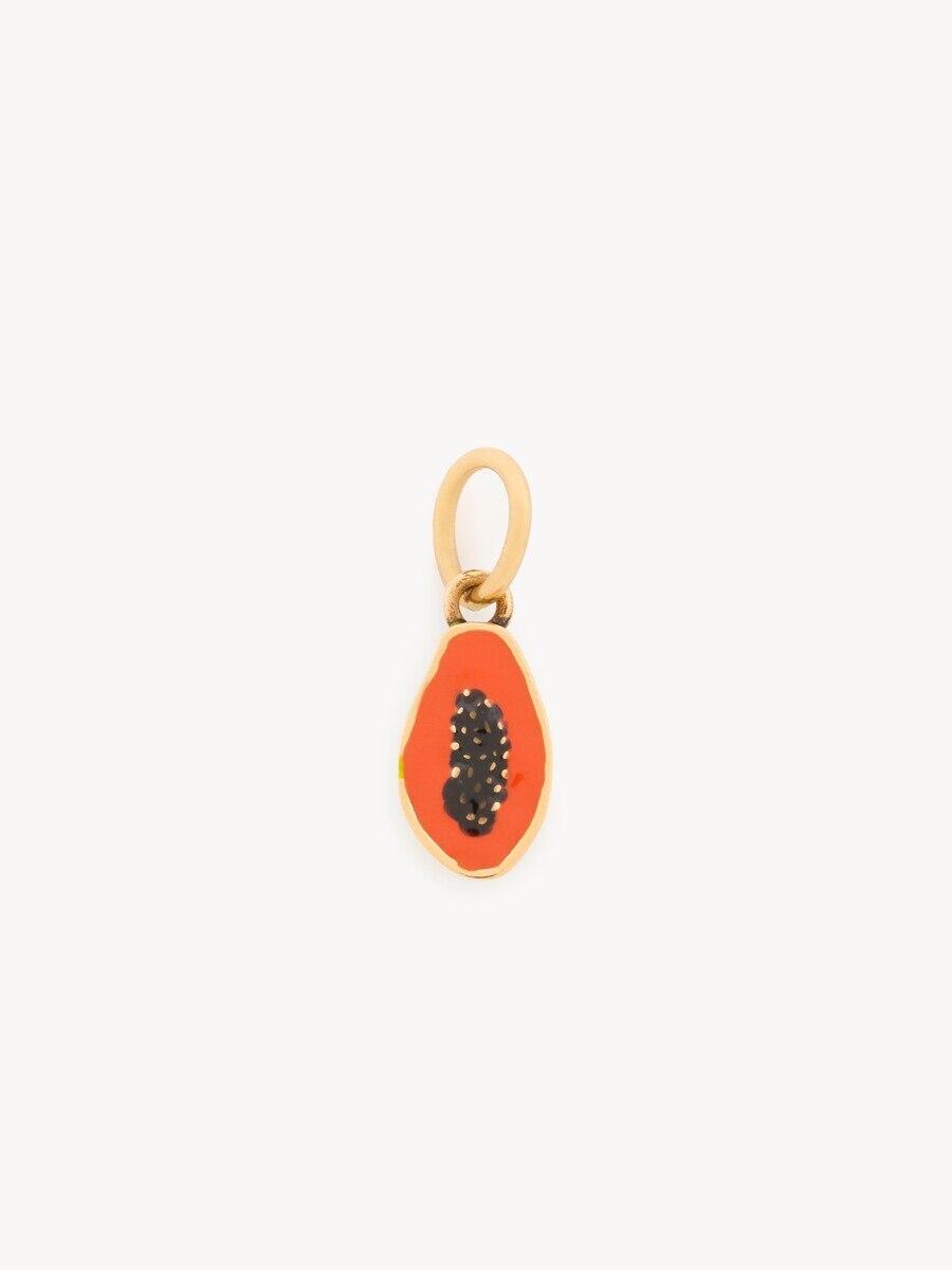Papaya charm in brass - 1