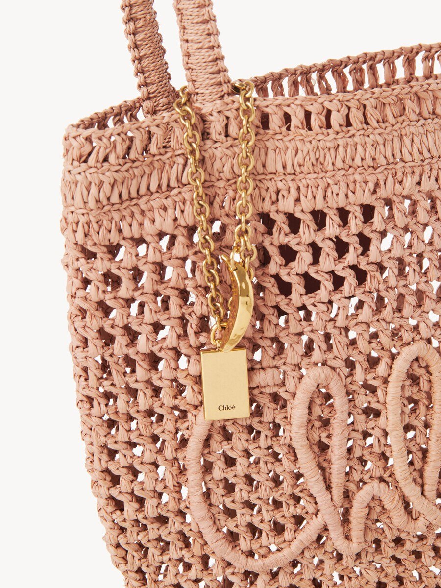 Petit sac cabas Summer Banana en raphia - 7